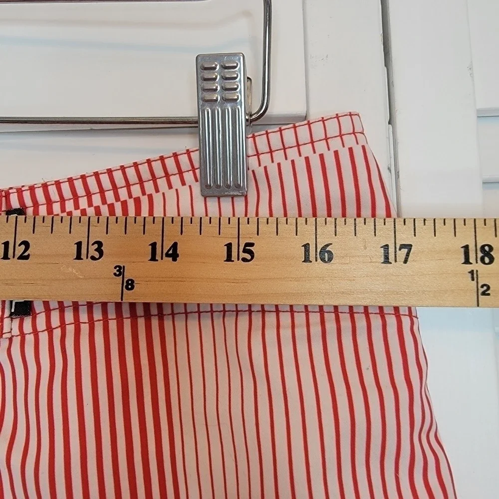 O'NEILL Warmond Striped Seersucker Board Shorts Orange Men Sz 32 Pockets Surfing